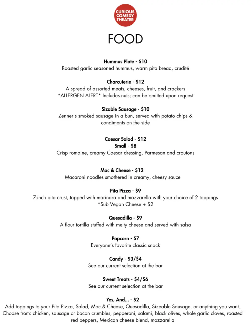 New Food Menu 1